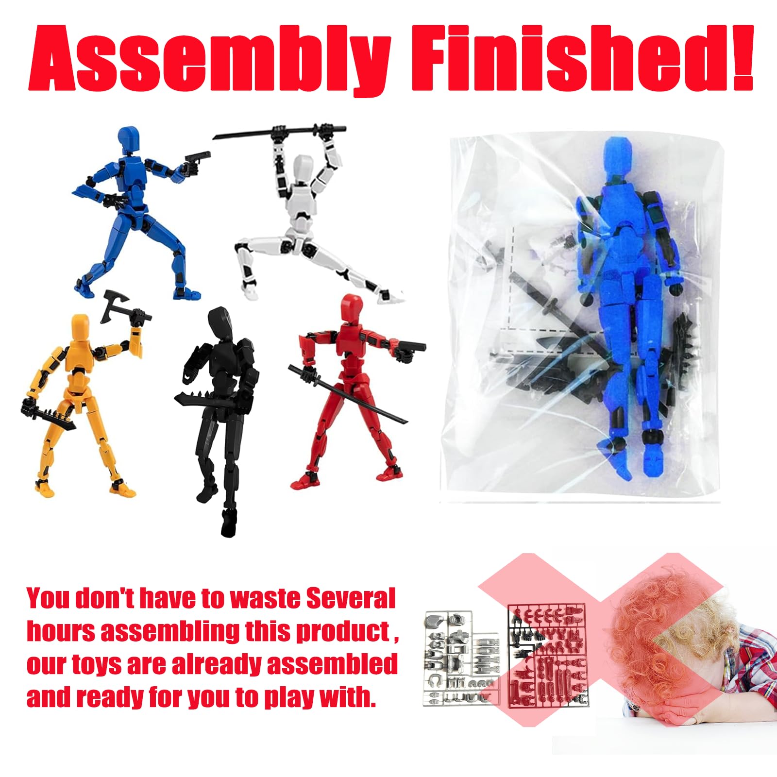 DANONI Assembly Completed- Upgrade 3D Printed Multi-Jointed Action Figures,Titan 13 Action Figure,Nova 13 Action Figure,Dummy Robot 13 Action Figures