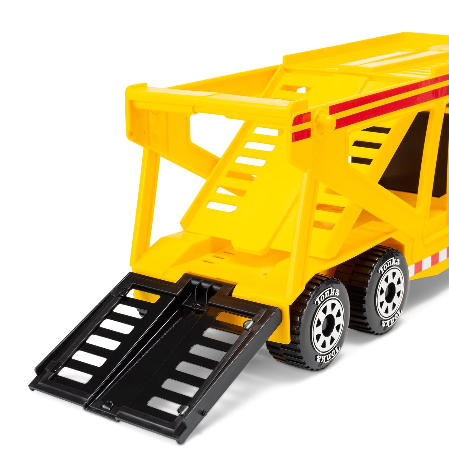 Tonka Steel Classics, Classic Car Carrier - Made with Steel and Sturdy Plastic, Yellow Friction Powered, Boys and Girls, Toddlers Ages 3+, Big
