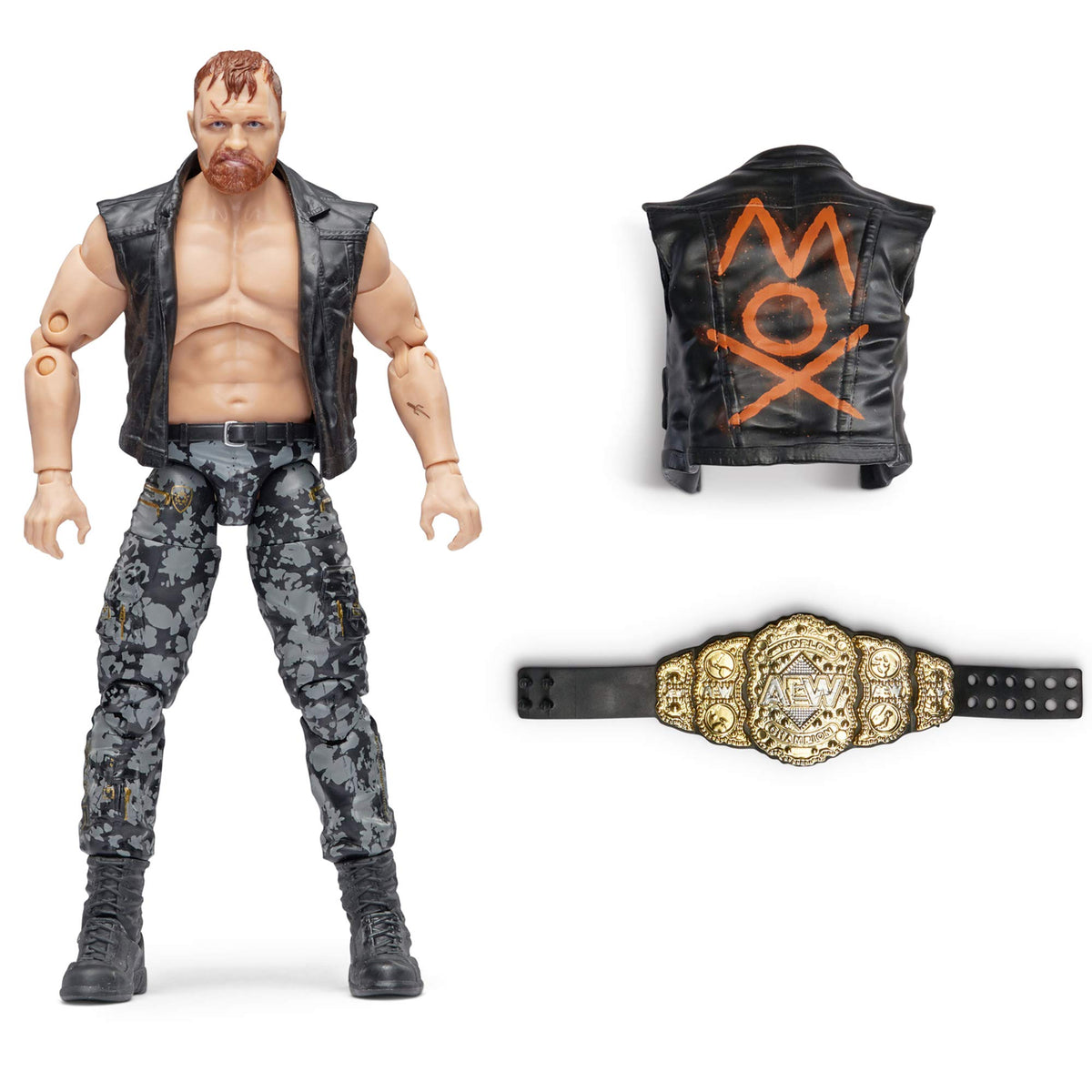 AEW All Elite Wrestling Unrivaled Collection Jon Moxley - 6.5-Inch Action Figure - Series 2, Multicolor
