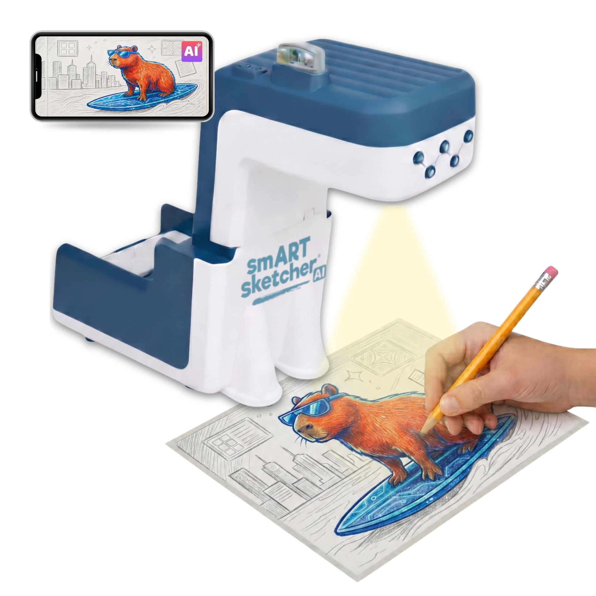Flycatcher smART Sketcher AI Drawing Projector for Kids, AI Art to Trace