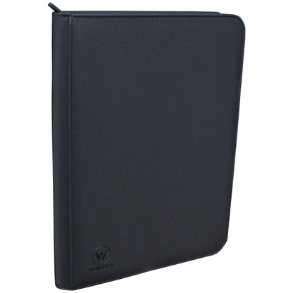 WINTRA Premium 360 Pockets Black Zippered Playing Card Binder - Sturdy Trading Card Holder Album ?9 Pocket Side Loading Card Folder with 20 Sheet