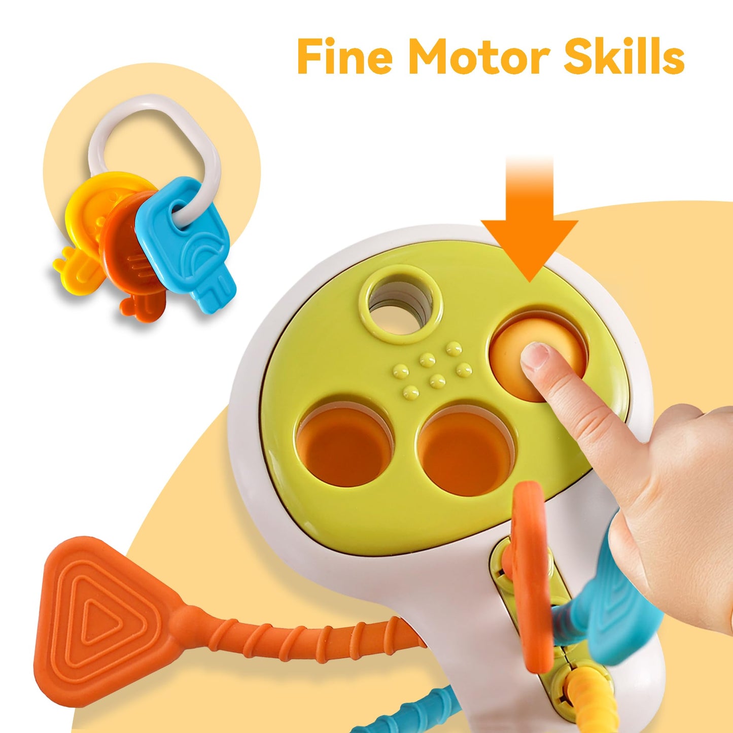 iPlay, iLearn Baby Toy 6-12 Month, Infant Sensory Teething Toy, Toddler Montessori Learning Activity Busy Play Set, Babies Crib Carseat Travel First