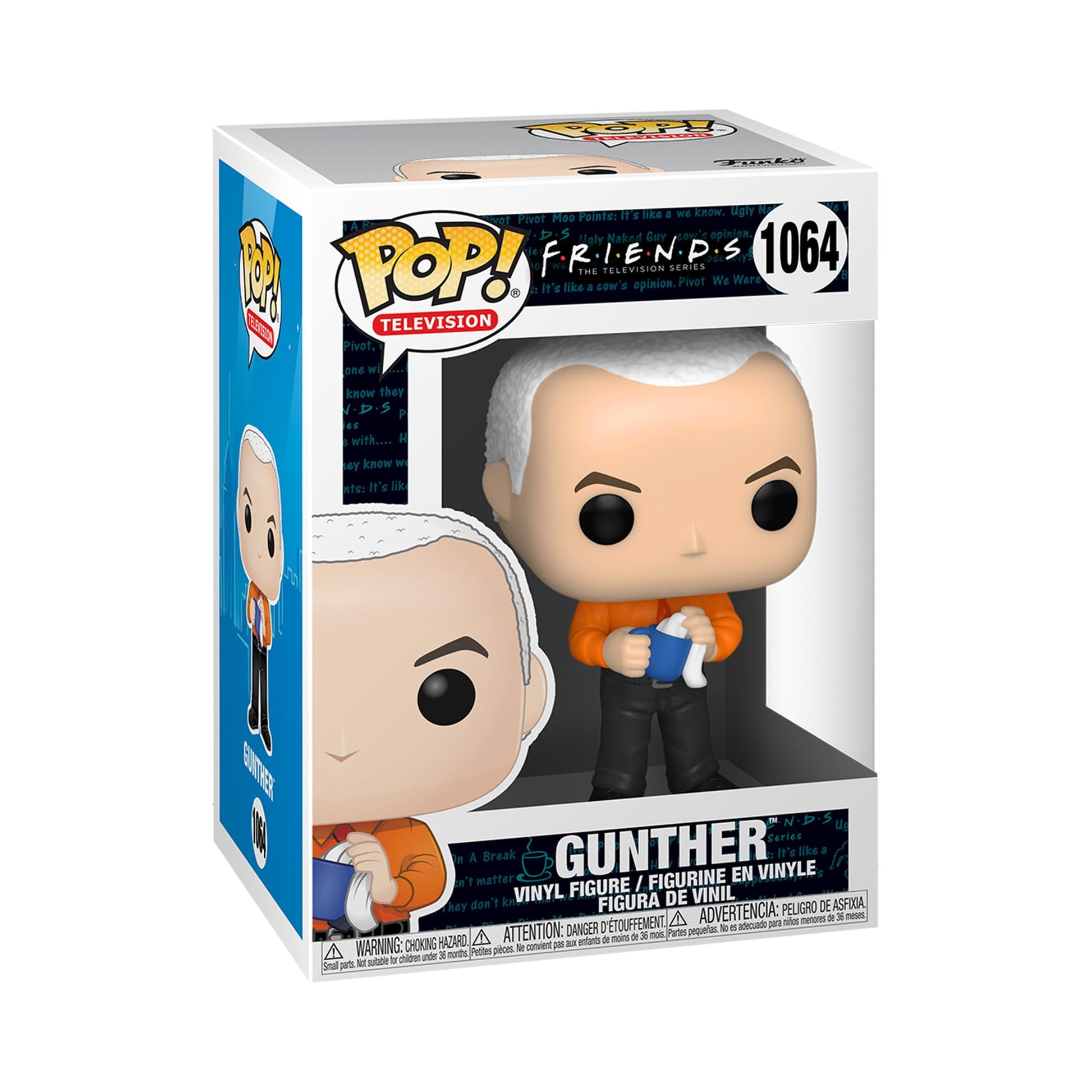 Funko POP TV: Friends- Gunther w/Chase (Style May Vary), Multicolor, One Size
