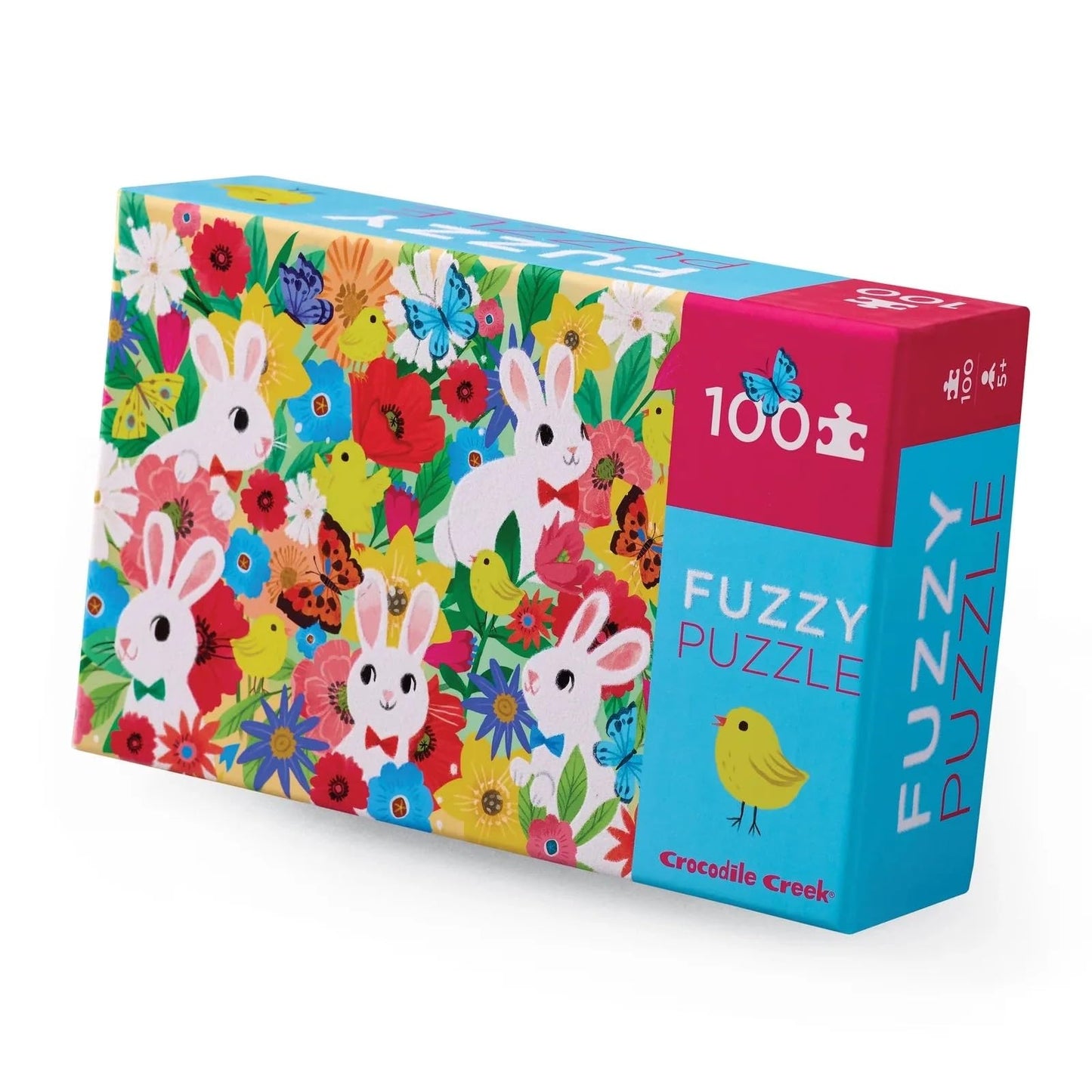 Crocodile Creek 100-Piece Jigsaw Puzzle for Kids Ages 5 and Up - Fun and Educational Table or Floor Puzzles - Heavy-Duty Box for Storage - Bunny - 15"