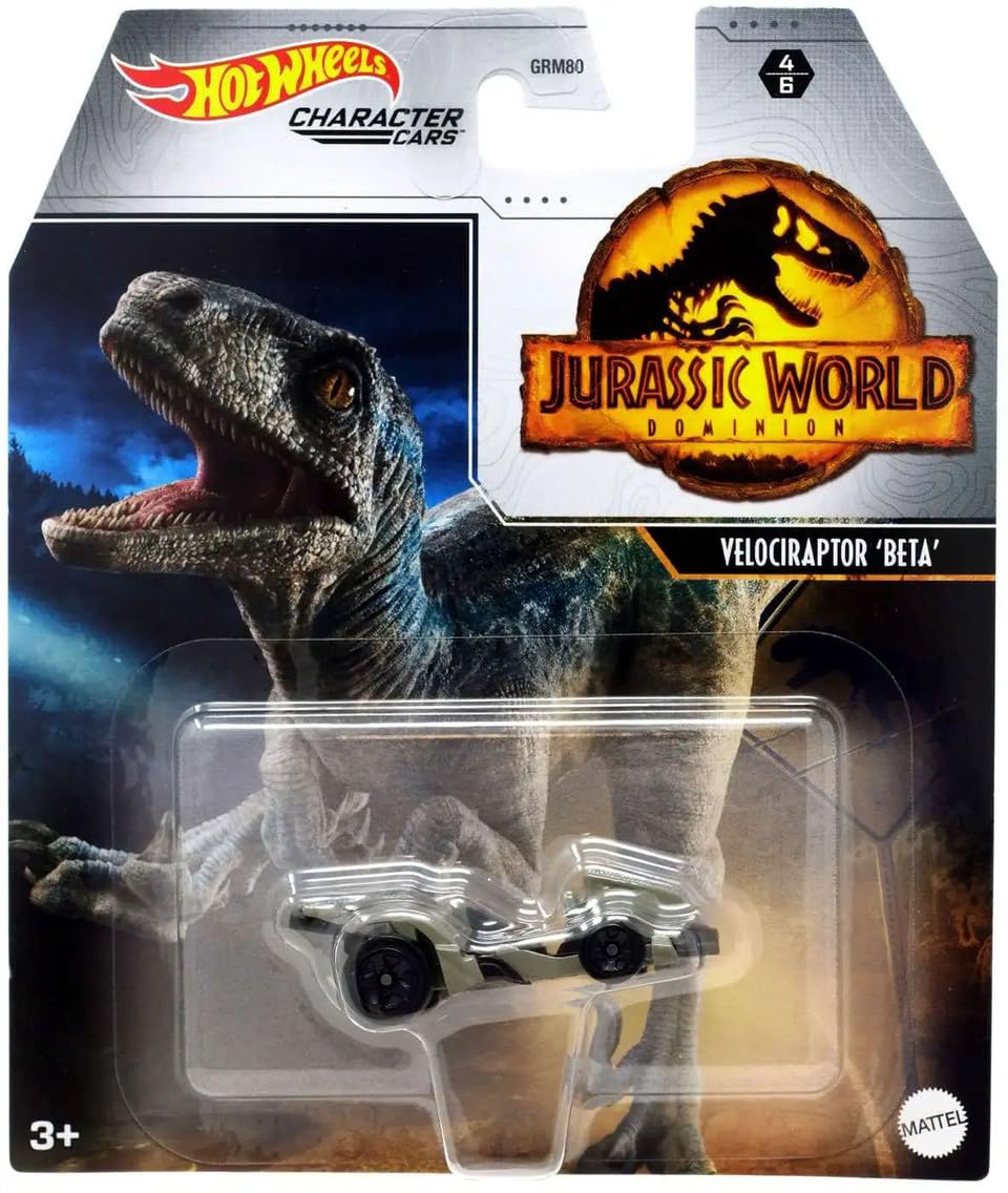 Hot Wheels Jurassic World Character Cars Set of 4 Diecast Vehicles from GRM80-956A Release