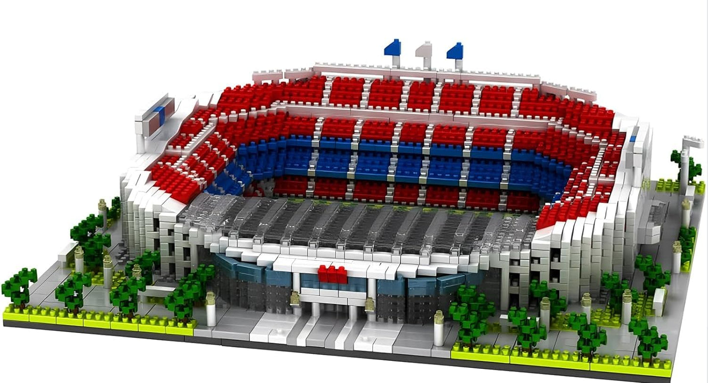 LANGLICHUN 2026 Upgraded Football Stadium Micro Building Blocks Set 3800 PCS Soccer Architecture Model Kit Sports Arena Brick Toy Creative Desk Decor
