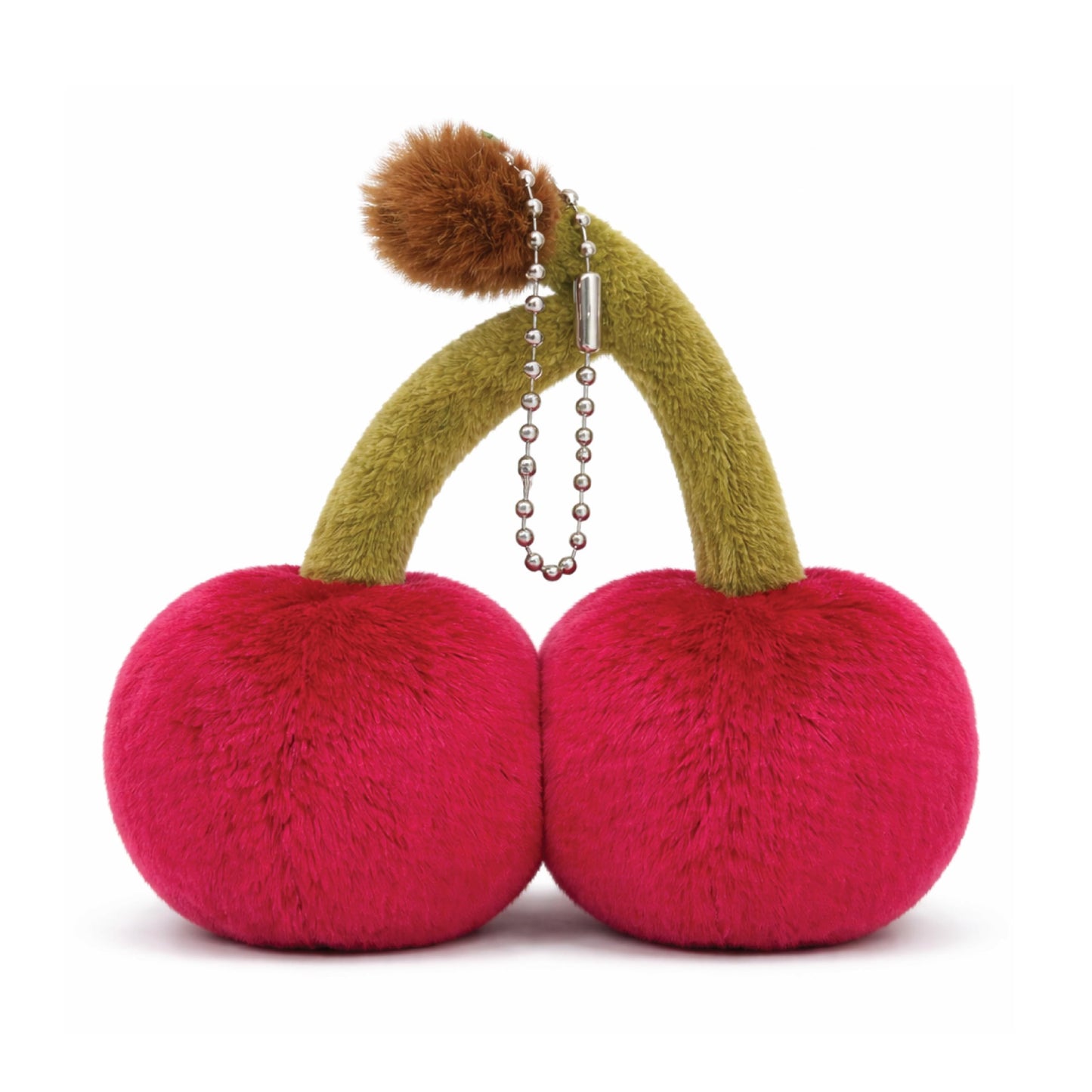the royal wreaths Plush Fruit with Cute Face, Kawaii Fruit Keychain for Bags, Kids Accessories, Gifts, Stuffed Toy Charm (Cherries)