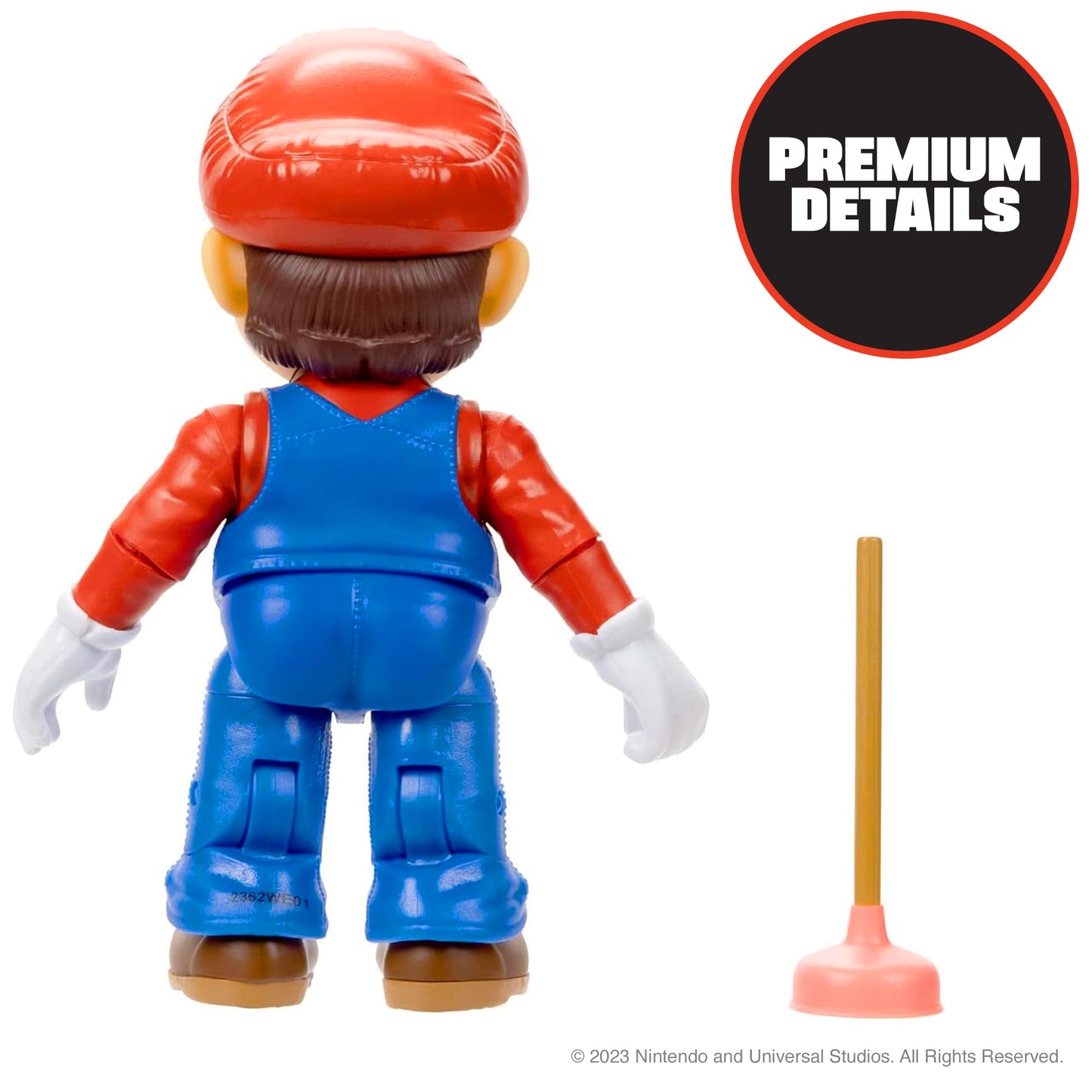 THE SUPER MARIO BROS. MOVIE - 5 Inch Action Figures Series 1 - Mario Figure with Plunger Accessory