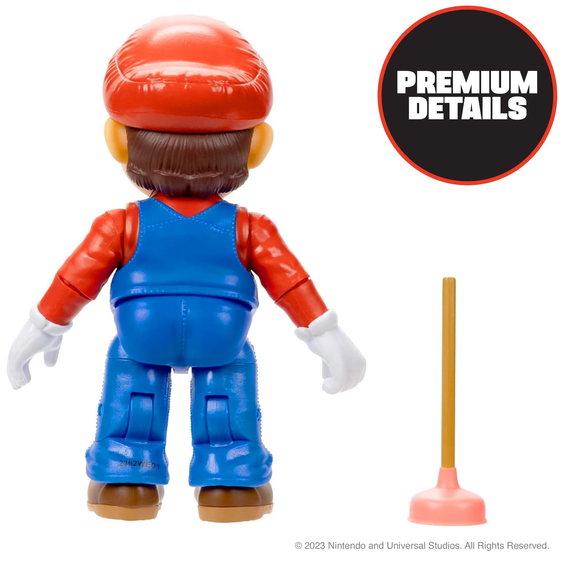 THE SUPER MARIO BROS. MOVIE - 5 Inch Action Figures Series 1 - Mario Figure with Plunger Accessory