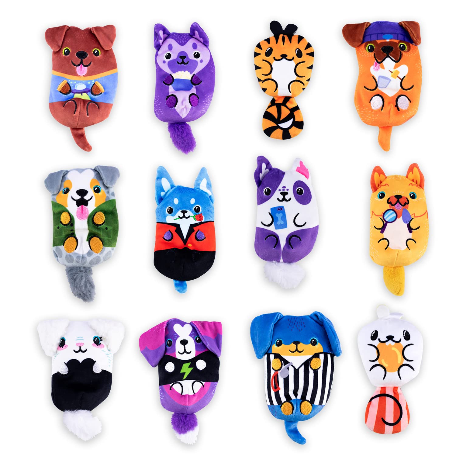 Dogs vs Squirls - Mystery Bag - 12pk Assortment C - 4" Amazon Exclusive Super-Soft & Bean-Filled Plushies! Collect These as Stocking Stuffers! Great