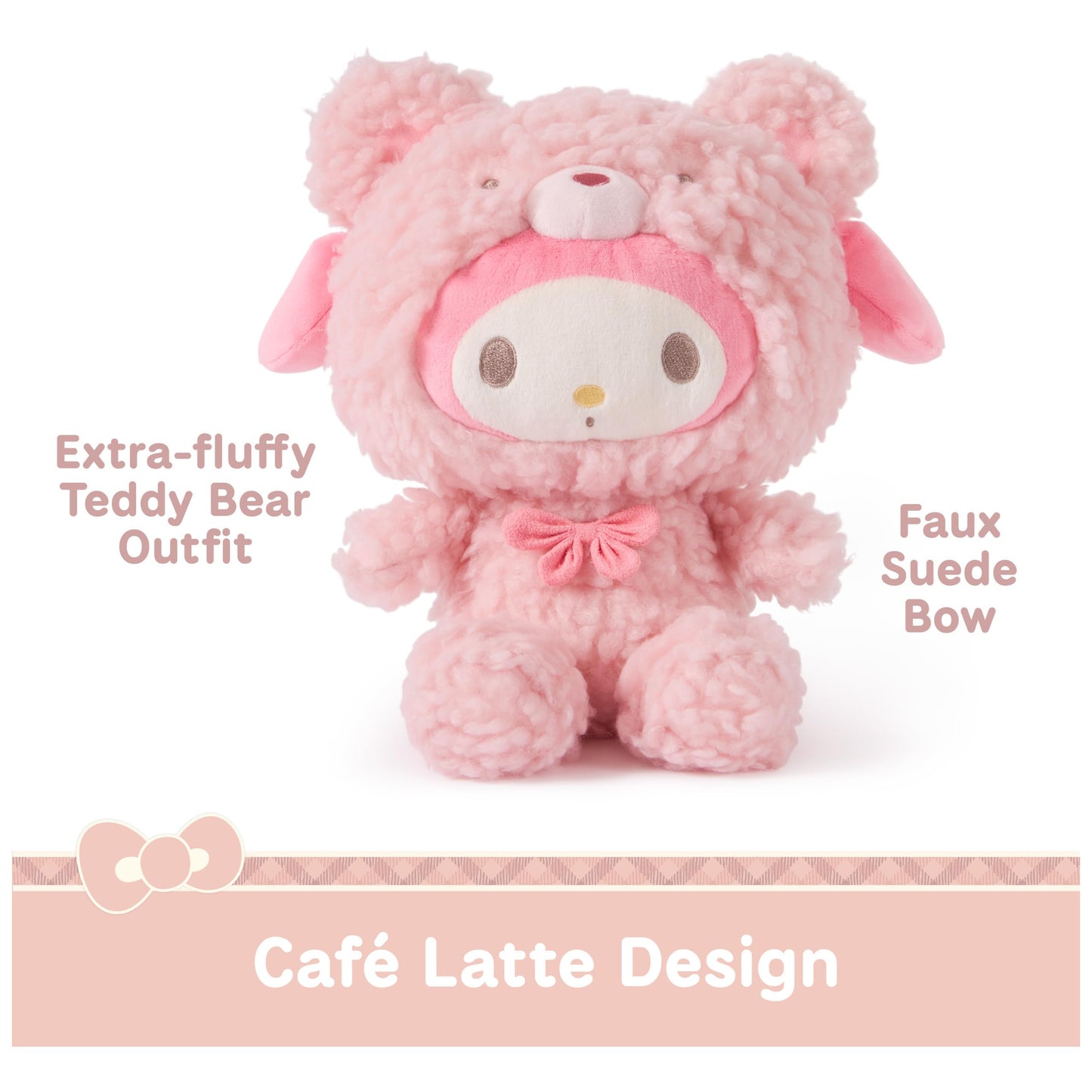 GUND Sanrio My Melody 10-Inch Plush in Café Latte Bear Outfit for Ages 1+