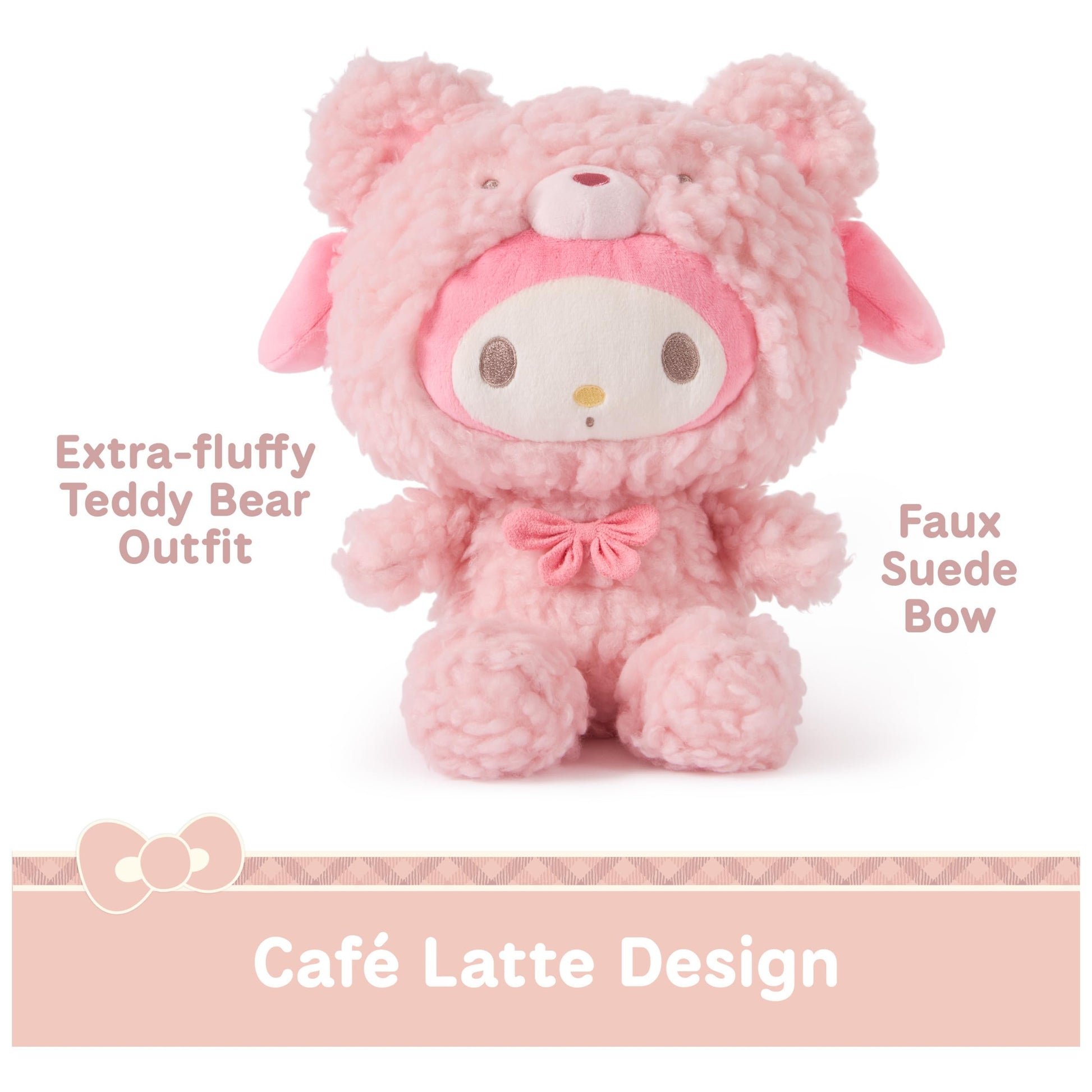 GUND Sanrio My Melody 10-Inch Plush in Café Latte Bear Outfit for Ages 1+