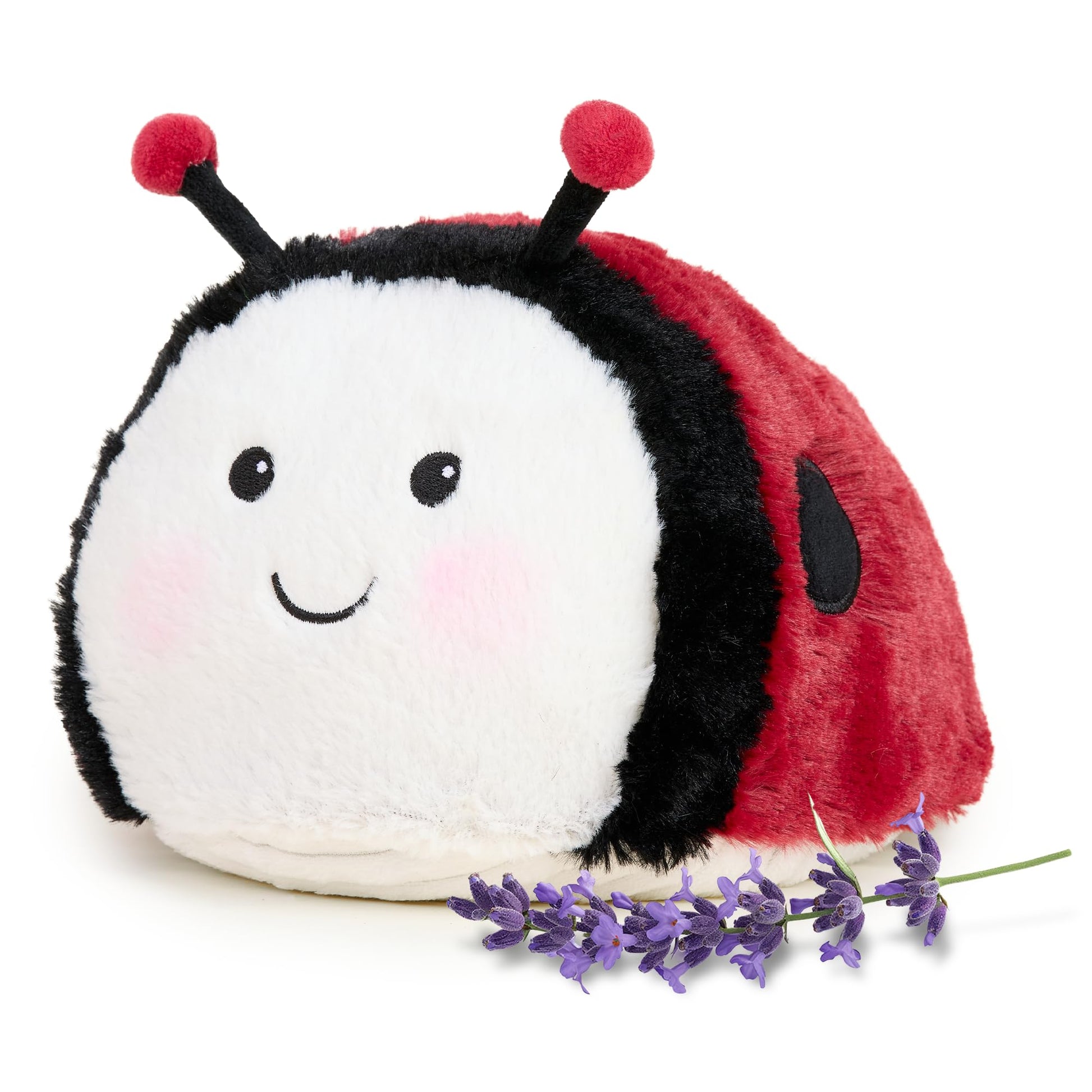warmies Microwavable & Weighted Stuffed Animals, Ladybug - Heated Stuffed Animal Plushie for Warmth & Comfort - Cute Soft Plush Toys for Adults