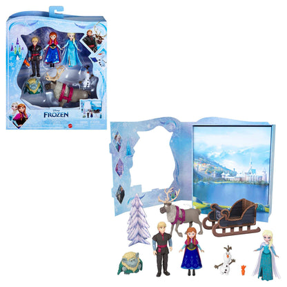 Mattel Disney Frozen Toys, Frozen Story Pack with 6 Key Characters, Small Dolls, Figures and Accessories Inspired by Disney Frozen Movies, Gifts for