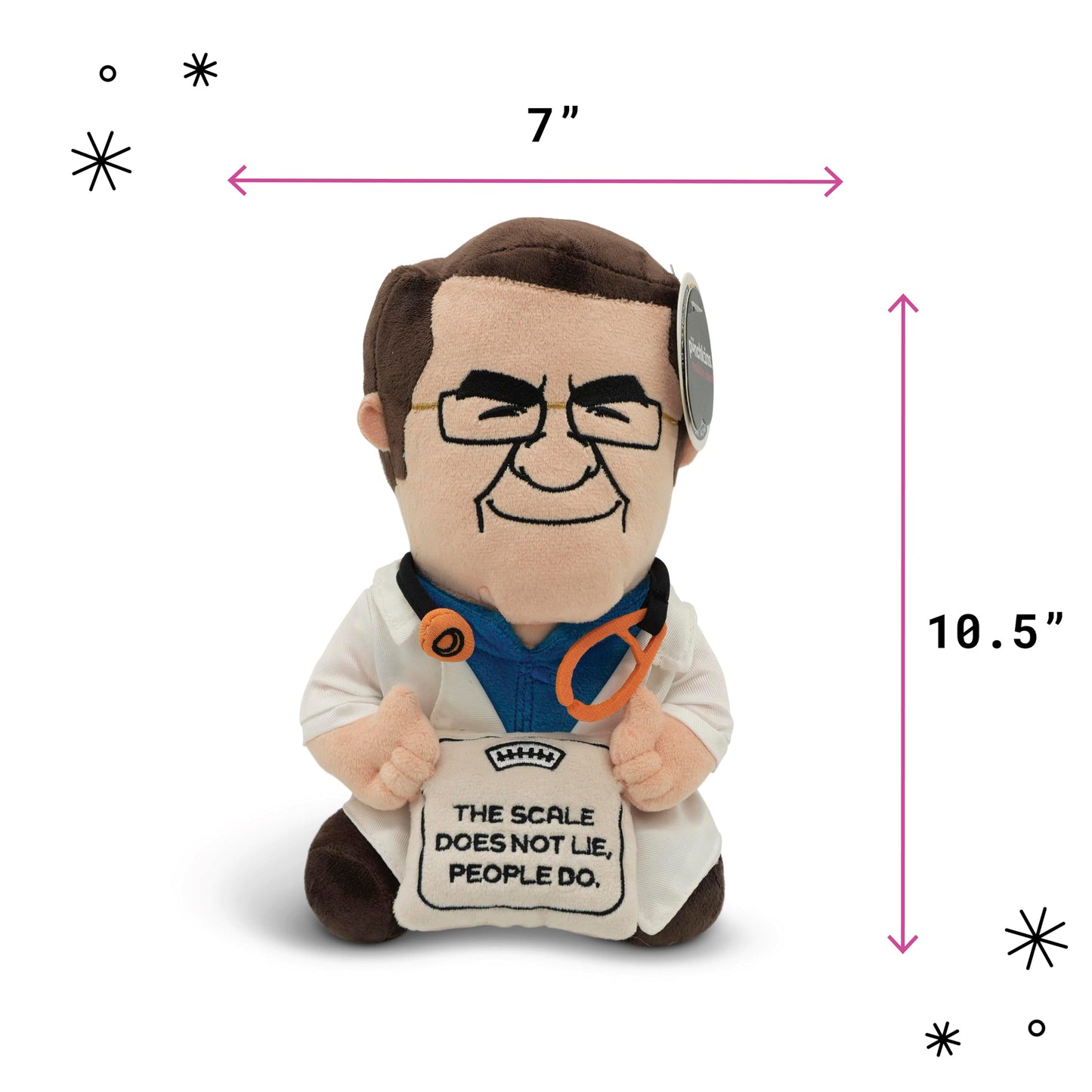 Punchkins Dr. Now-Inspired Plush Toy - Funny Doctor-Themed Stuffed Figure, Soft Novelty Gift