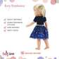Emily Rose 14 Inch Doll Fashion Clothes Blue/Silver Velvety, Sparkly Party Dress | Compatible with 14.5" Hard-Bodied Wellie Wishers Dolls | USA