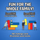 The Uzzle Stack Royale Board Game, Fast & Fun Family Board Game for Children & Adults, Color Block Puzzles Games for Ages 4+