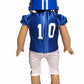 Blue Football Uniform 6pc for 18-Inch Dolls | Premium Quality & Trendy Design | Dolls Clothes