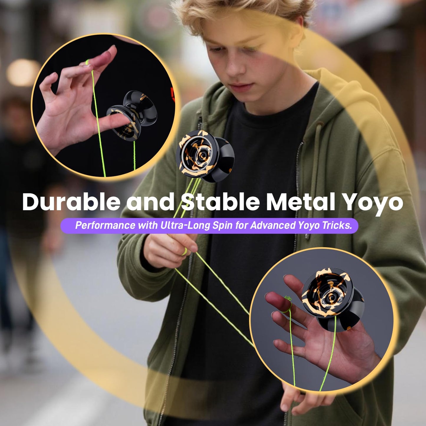 MAGICYOYO N11 Metal Unresponsive Professional Yoyo for Adults & Kids
