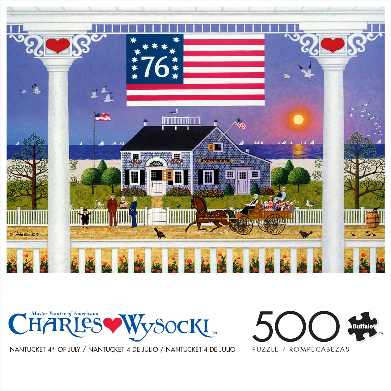 Buffalo Games - Charles Wysocki Nantucket 4th - 500 Piece Puzzle for Adults