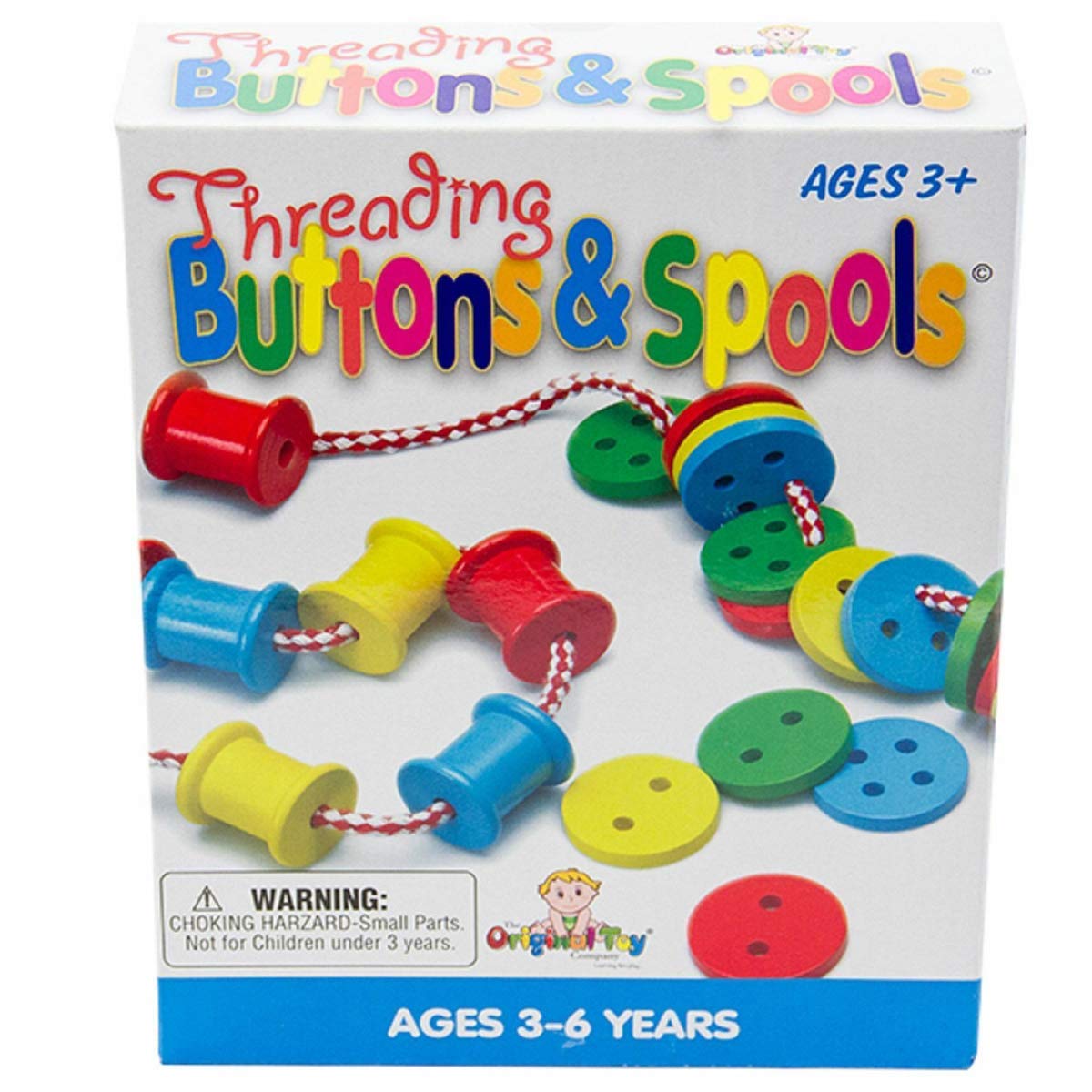 Kids Stuff The Original Toy Company Solid Hardwood Threading Buttons & Spools