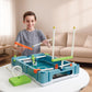 EastPoint 5-in-1 Tabletop Stadium Game Center - Teal, Plastic - Foosball Table Competition - Air Hockey Table for Kids Fun - Pinball Machine