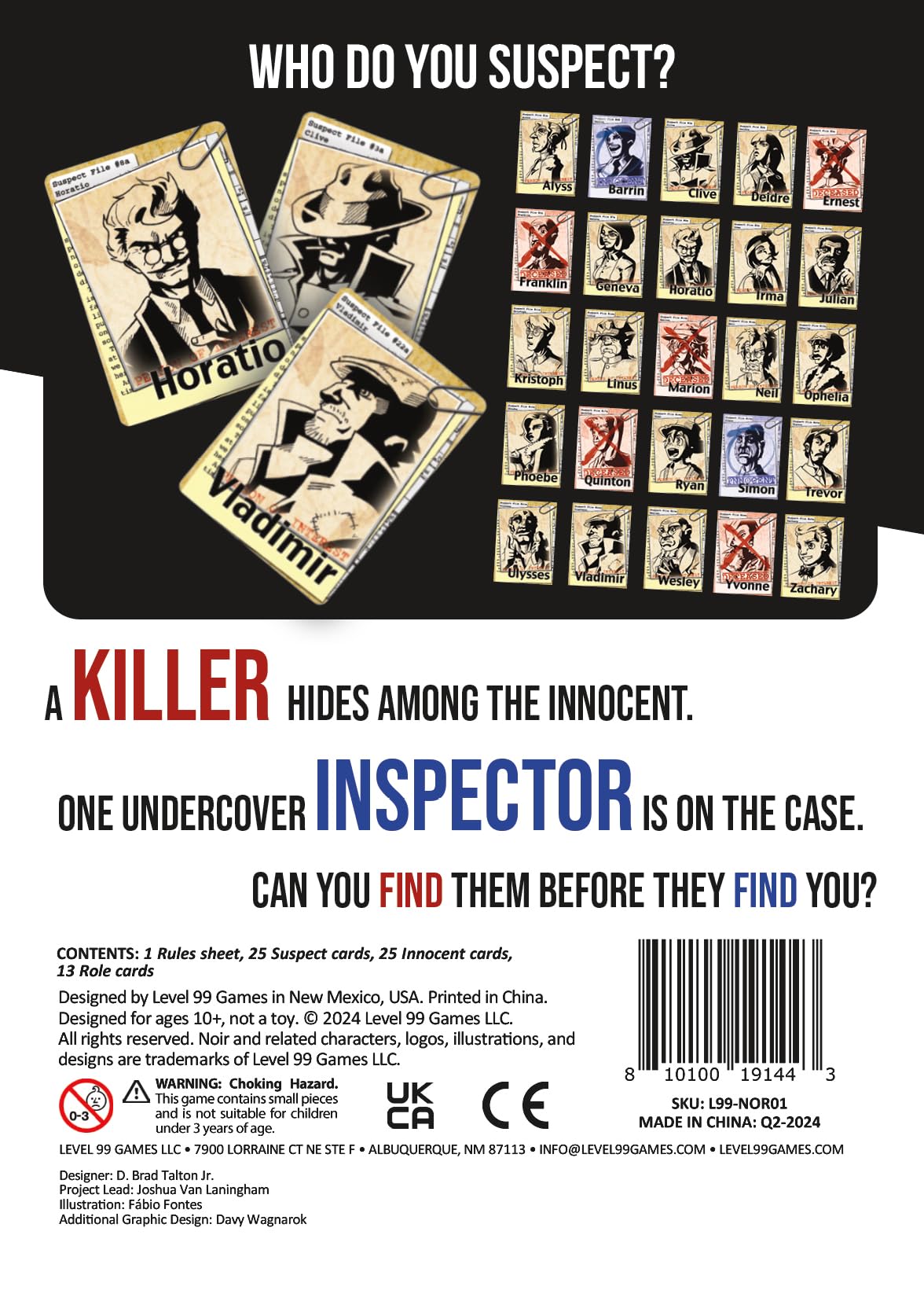 Noir: Deductive Mystery Game with Multiple Modes of Play