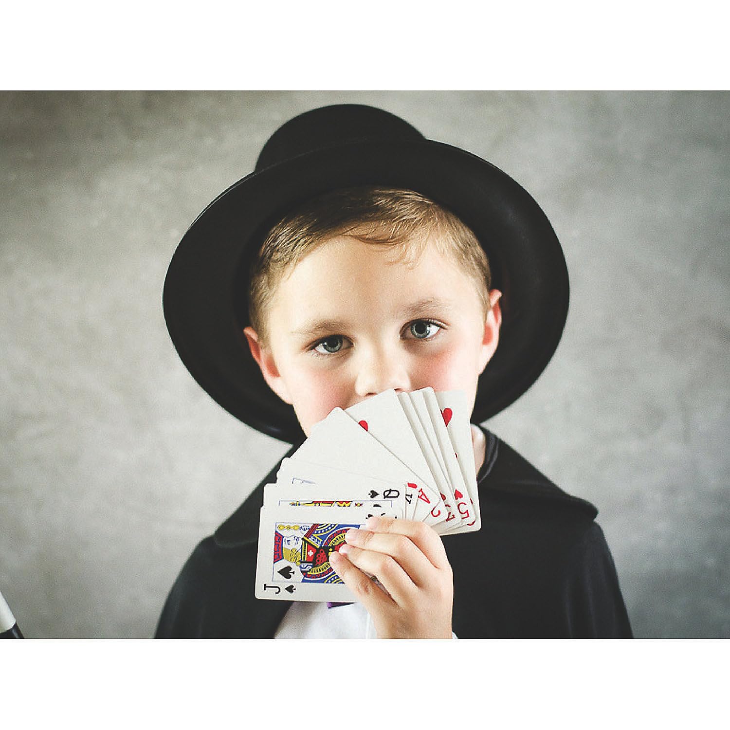 Fun Express Black Top Hat for Kids 12 Pack - Funny Party Hats for Birthday Costume Dress Up | Mini Plastic Top Hats Bulk for Photo Booth Props | Silly