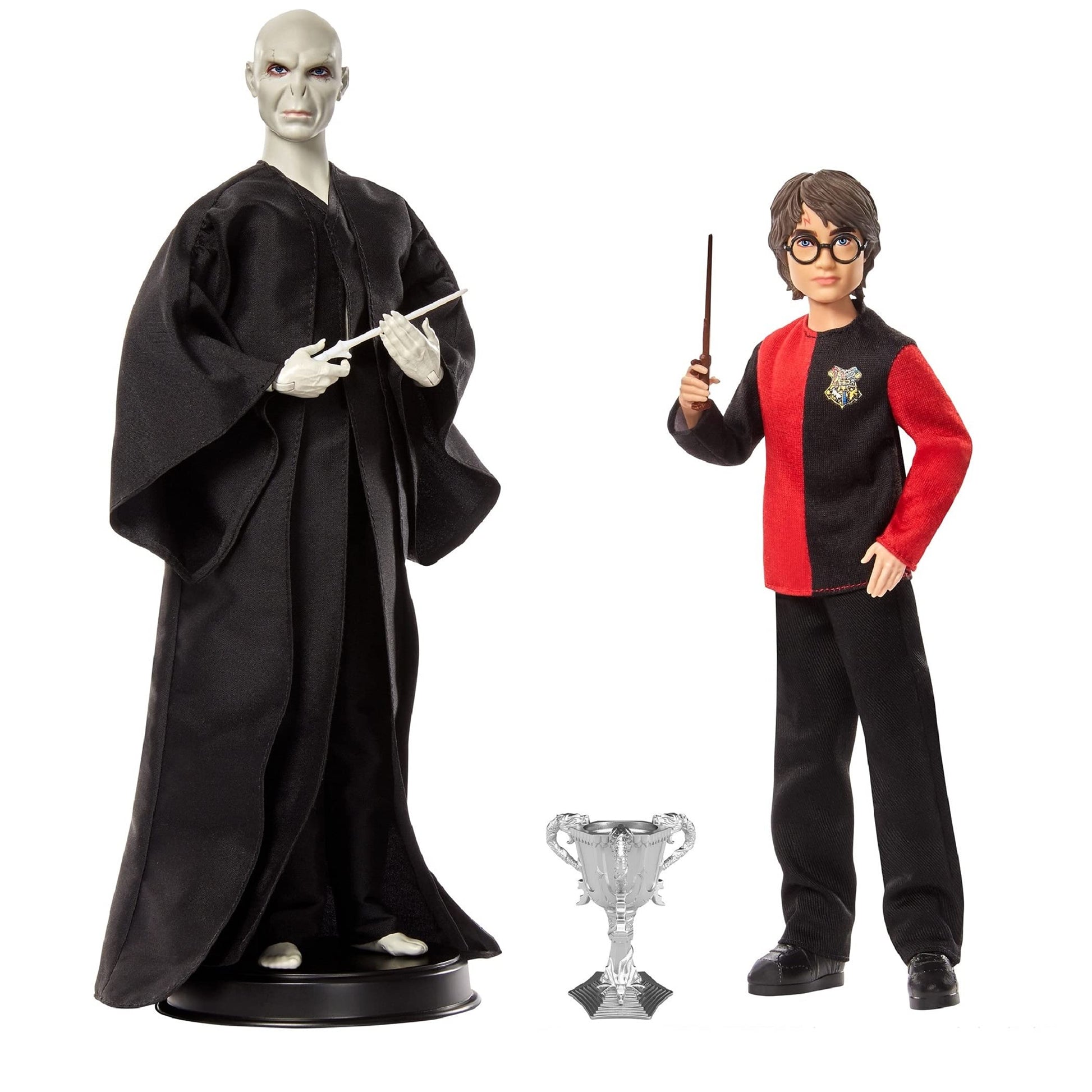 Harry Potter Collectible Doll 2-Pack, Gift Set with 12 Inch Voldemort Doll and 10.5 Inch Doll, with Film Inchspired Fashions and Wands