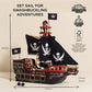 Le Toy Van Barbarossa Pirate Ship Sustainable Wooden Toy Playset