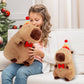 Achwishap Capybara Plush,Happy Birthday Capybara Stuffed Animal,Cute Plushies Capybaras Plush Toys,Kawaii Plushie Stuffed Toy with Birthday Hat