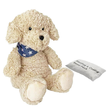 MON AMI Bentley The Puppy Cuddle Bud | 11" Plushie with Removable Heating & Cooling Pack | Microwavable Stuffed Animal Toy for Kids & Adults | Warm