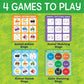World of Eric Carle: Animal Bingo Game - Wooden Toddler Bingo Set Featuring Brown Bear - Learn Animal Sounds, Movements, Colors & Matching - Preschool