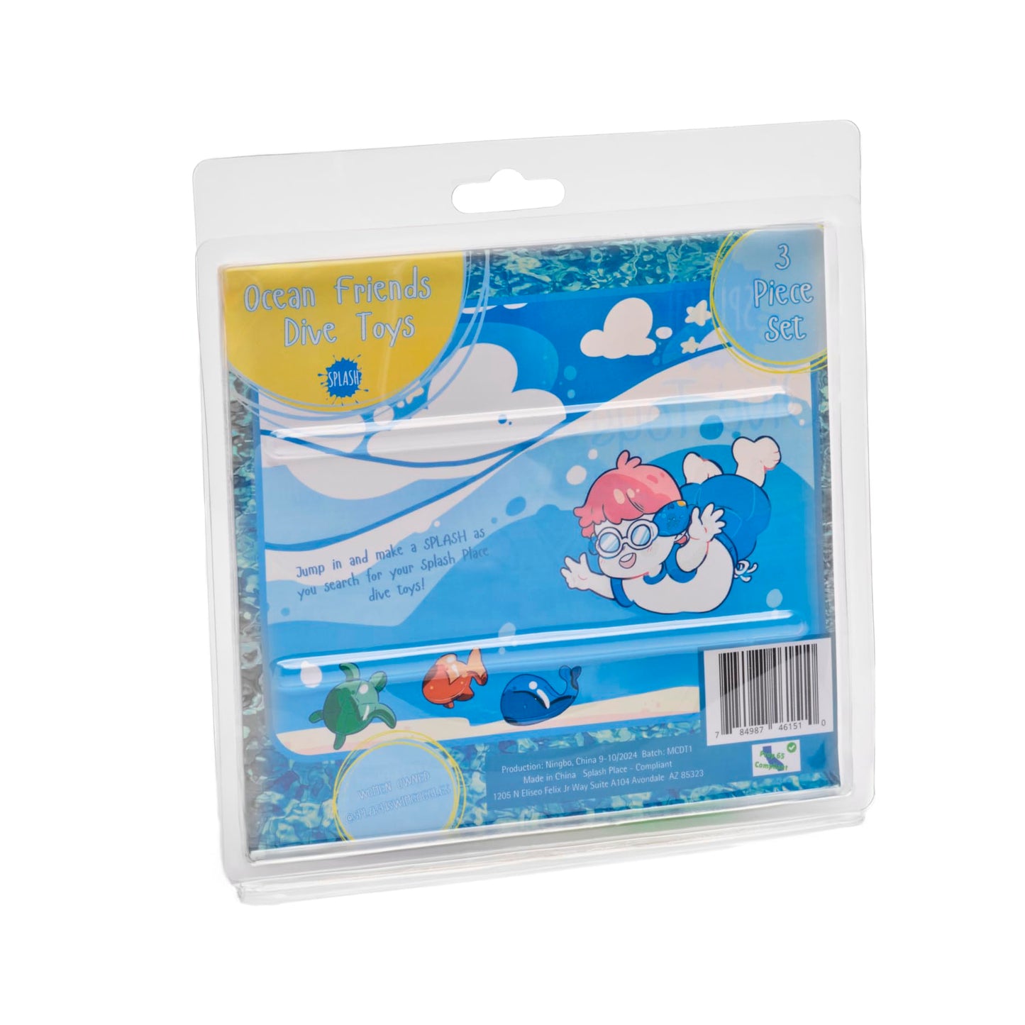 Splash Place Pool Dive Toys - Ocean Friends | Ages 3+, Diving Toys, Swimming & Pool Play Accessories