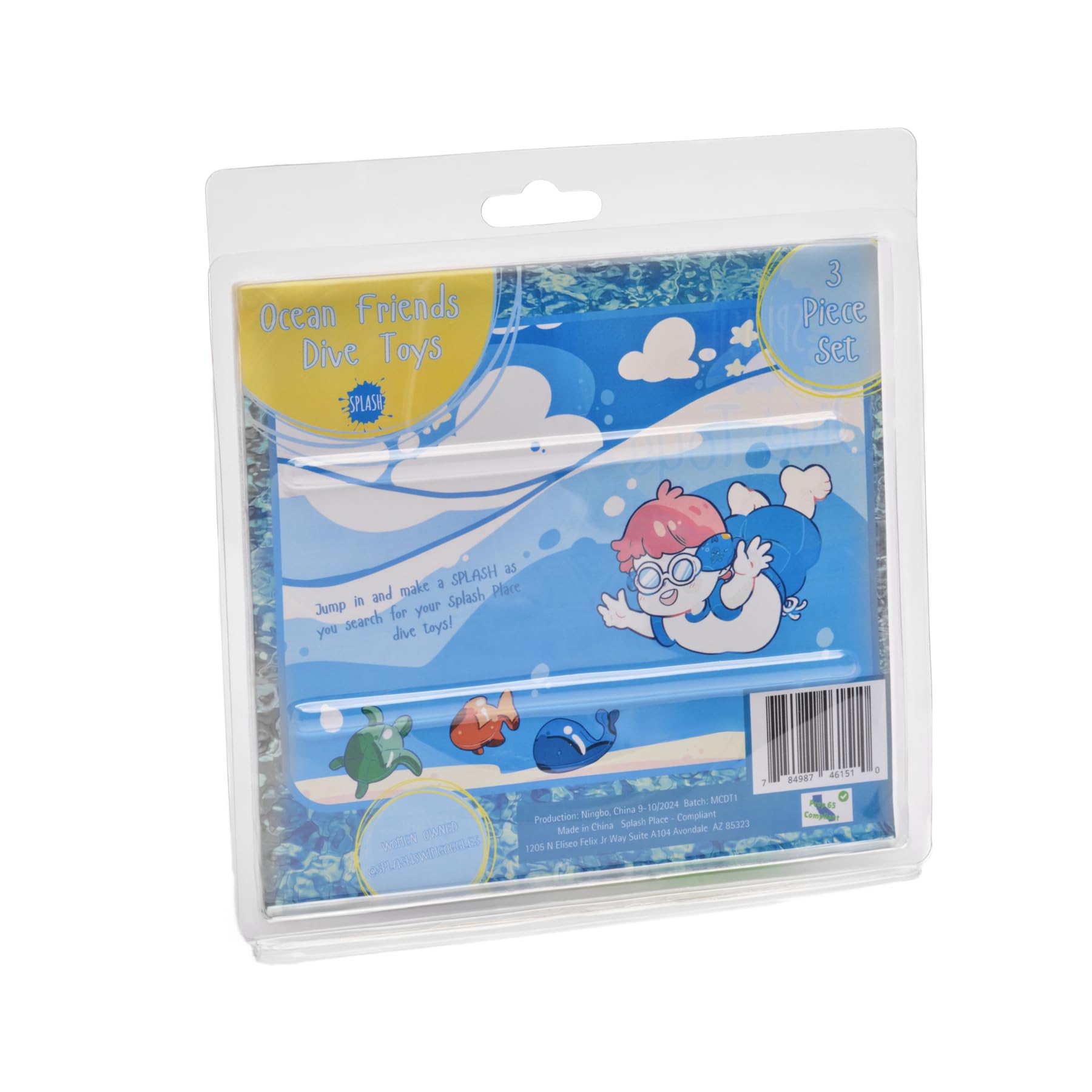 Splash Place Pool Dive Toys - Ocean Friends | Ages 3+, Diving Toys, Swimming & Pool Play Accessories