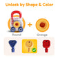 iPlay, iLearn Toddler Key Lock Montessori Toy, Baby Fine Motor Skill Educational Learning Toy, Infant Active Color Shape Match Car, Carseat Travel