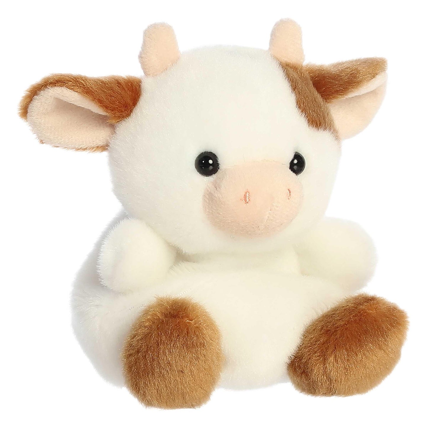 Aurora® Adorable Palm Pals™ Caroline Brown Cow Stuffed Animal - Fun Collectible Plush for Kids and Adult Collectors - Perfect for Decorating Rooms