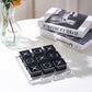 LuxLand Home Modern Tic Tac Toe for Home Decoration Black Acrylic XO with Clear Base Decorative Tic Tac Toe Table Top Decoration Coffee Table Decor