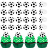 30pcs Soccer Cupcake Toppers Sports Cupcake Toppers Picks for Kids Baby Shower Sport Theme Party Decorations Supplies(Soccer)