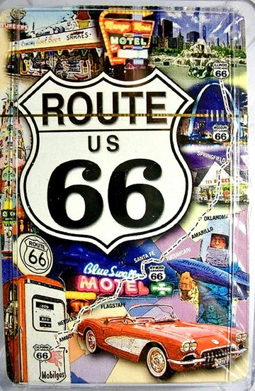 Historic Route 66 With Multi Pictures Playing Cards