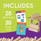 MindWare KEVA Brainbuilders - 3D brain building STEM challenges for boys & girls - Try to build the image - Practice spatial thinking - 20 planks & 30