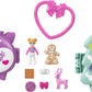 Polly Pocket Mini Toys, Holiday Stackable Compact Playset Bundle with Micro Doll, Accessories, Pet Animal, Travel Toy with Clip