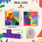 Dementia Activities for Seniors, 2 in 1 Cognitive Games for Elderly: Tile Matching Puzzle & Memory Q&A, 15 Wooden Blocks, 26 Templates, Alzheimer's