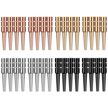 32Pcs Metal Cribbage Pegs Fit 1/8 Holes Size Cribbage Board Pegs, Premium Cribbage Peg with a Tapered Design for Cribbage Traditional Board Game, 4