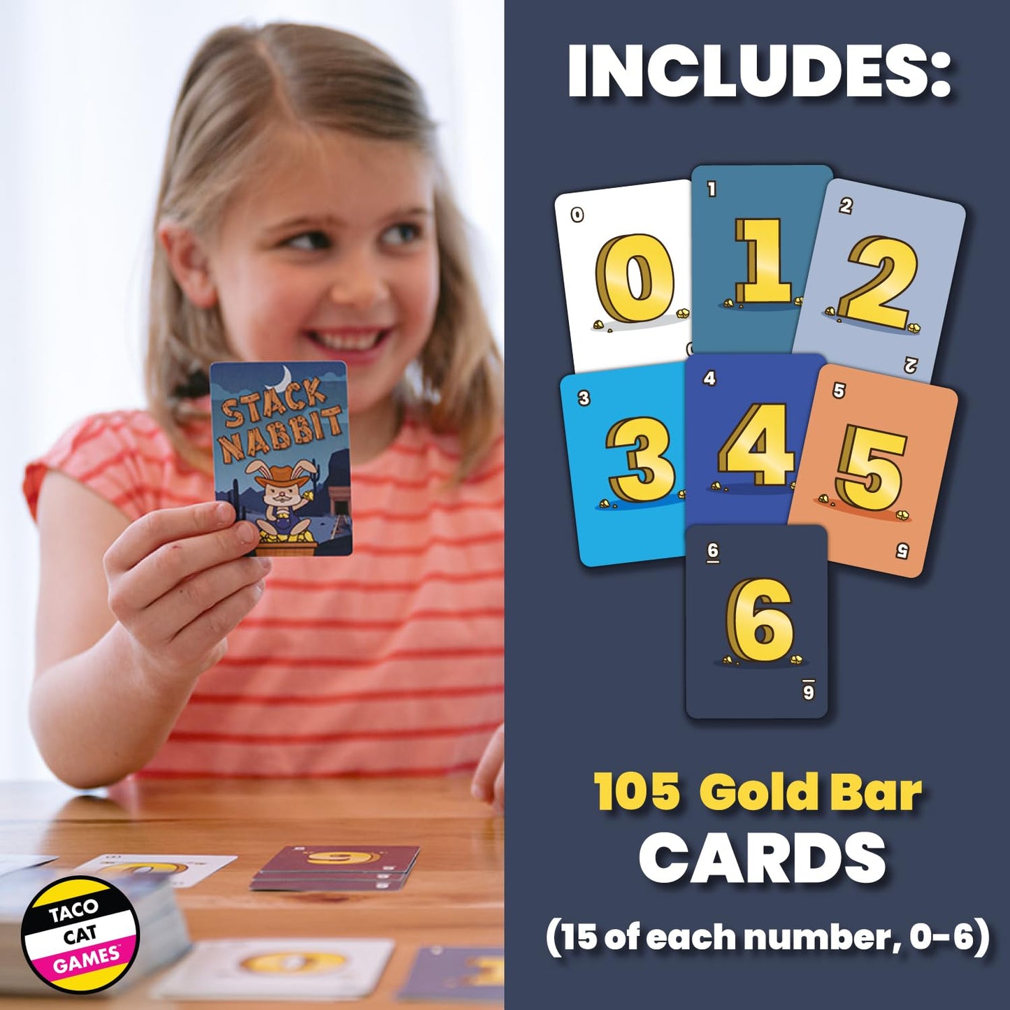 Stack Nabbit Push Your Luck Card Game by Taco Cat Games | Light Strategy Game with Easy-to-Learn Rules | Quick 10-Minute Games for Kids and Adults |