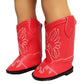 American Fashion World Red Eagle Cowboy Western Boots for 18 Inch Dolls - Doll Shoes Accessory