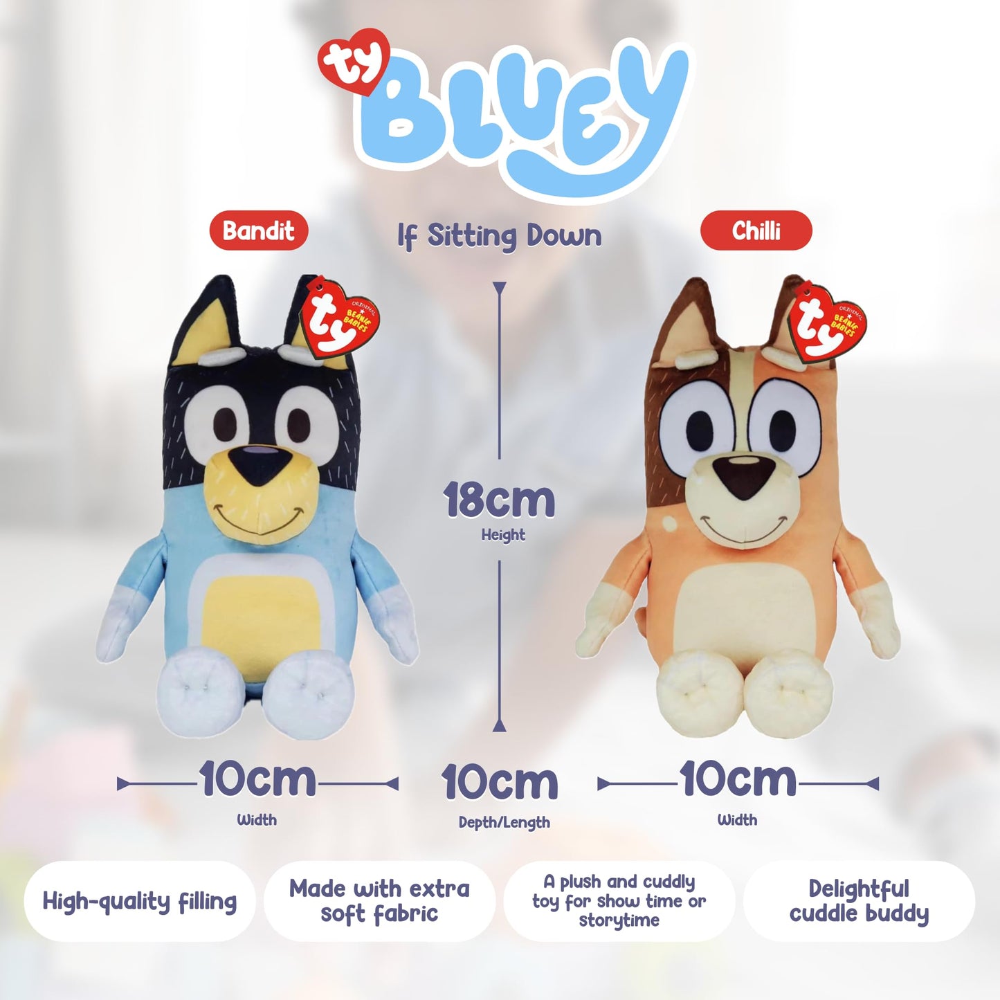 Ty Beanie Babies Bandit (Dad) from The Bluey TV Show