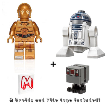 LEGO Star Wars Minifigure Combo Pack - R2-D2 Astromech Droid, C-3PO (Printed Legs, Toes and Arms) and Gonk Droid (GNK Power Droid) 75365 75339