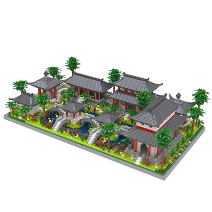 Kadablk Architecture Chinese Style of Suzhou Garden,Set 3 Backyard, Micro Block,Classical Famous Building Block Set,Asian Cultures,3988 PCS for Adults