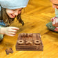 Glintoper Tic Tac Toe & 4 in a Row Tables Game Set, Classic Board Line Up 4 for Living Room Rustic Table Decor and Use as Game Top Wood Guest Room